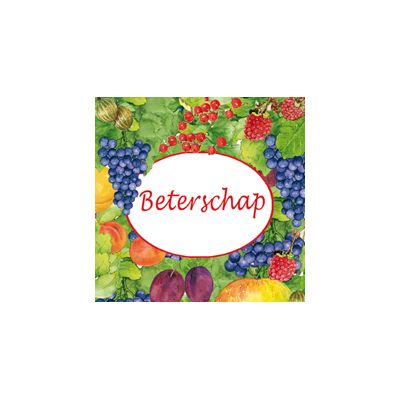 Vierkante kaart Fruit Beterschap van Floris Kaarten, 1 x 1 kaart