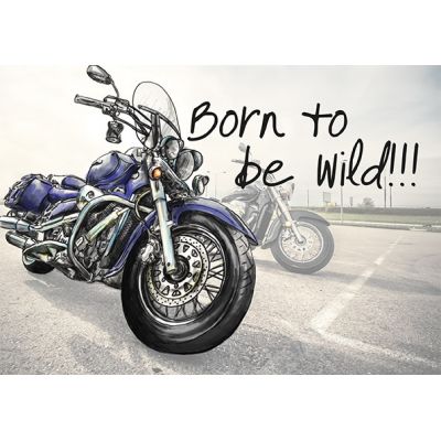 Wenskaart Born To Be Wild! van Floris Kaarten, 1x kaart
