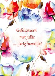 Wenskaart bloemen Gefeliciteerd...huwelijjk van Floris Kaarten,