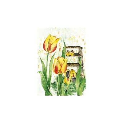Wenskaart tulpen klompen van Floris Kaarten, 1 x 1 kaart