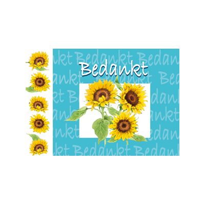 Wenskaart Zonnebloemen van Floris Kaarten, 1x kaart